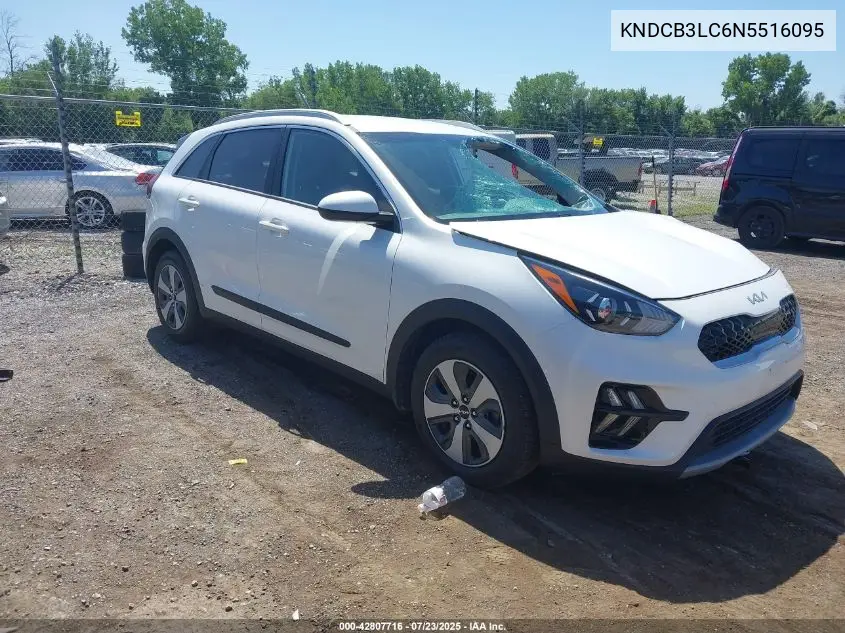 2022 Kia Niro Lx VIN: KNDCB3LC6N5516095 Lot: 42807716