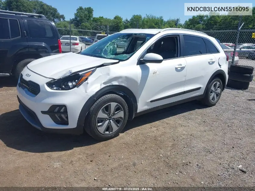 2022 Kia Niro Lx VIN: KNDCB3LC6N5516095 Lot: 42807716