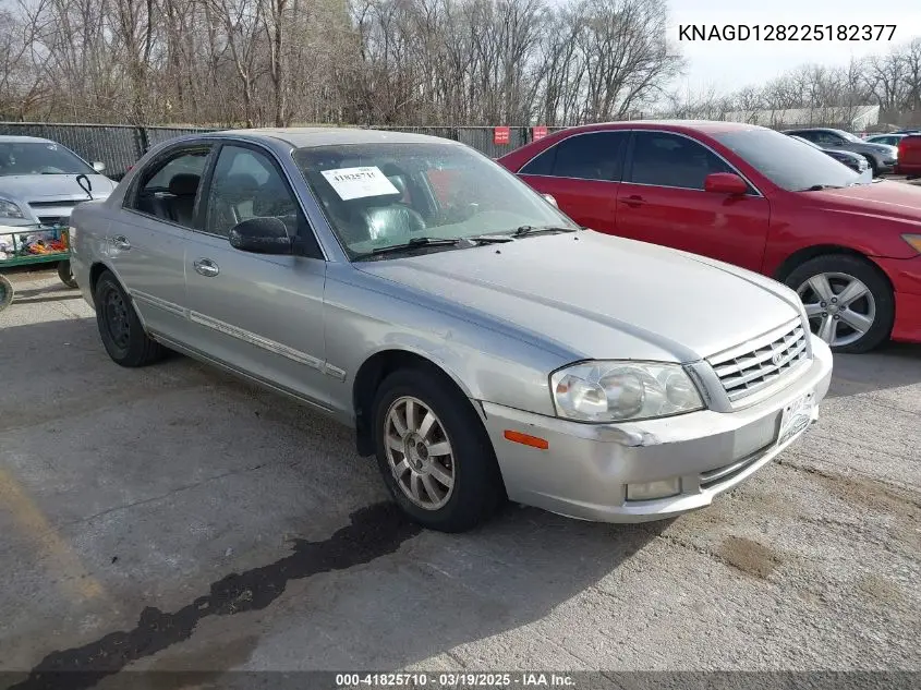 2002 Kia Optima Lx V6/Se V6 VIN: KNAGD128225182377 Lot: 41825710