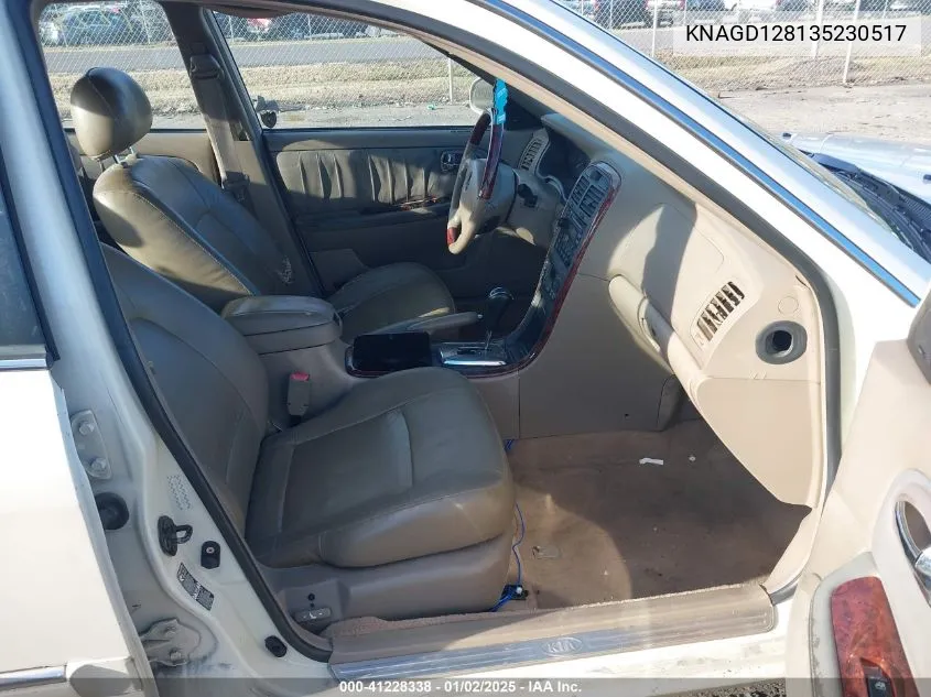 2003 Kia Optima Lx V6/Se V6 VIN: KNAGD128135230517 Lot: 41228338
