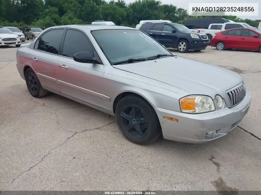 2003 Kia Optima Lx V6/Se V6 VIN: KNAGD128235248556 Lot: 42366002