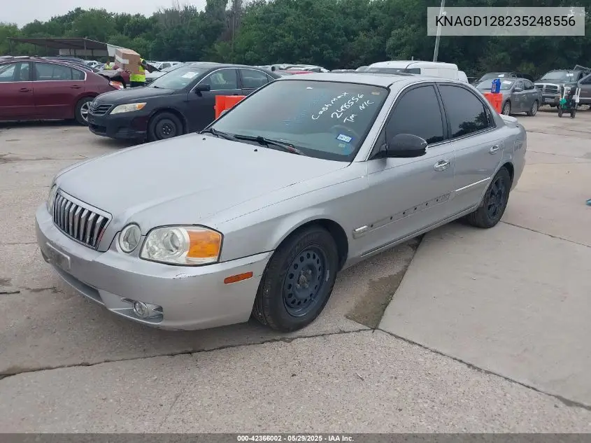2003 Kia Optima Lx V6/Se V6 VIN: KNAGD128235248556 Lot: 42366002