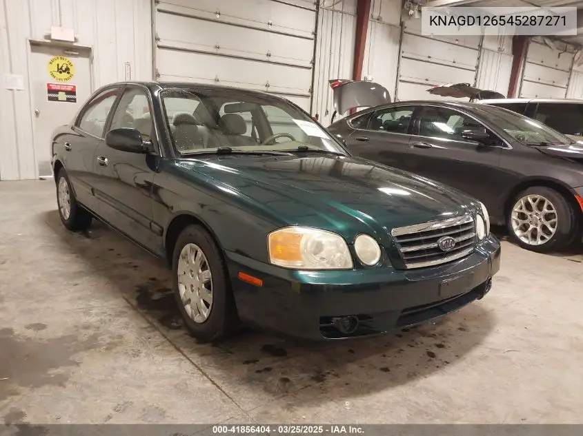 2004 Kia Optima Ex/Lx VIN: KNAGD126545287271 Lot: 41856404