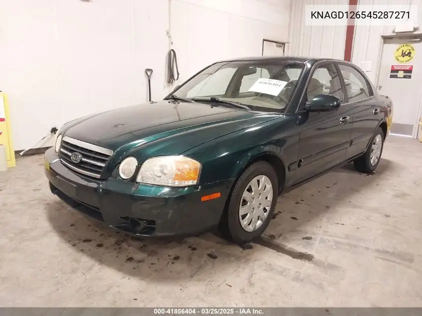2004 Kia Optima Ex/Lx VIN: KNAGD126545287271 Lot: 41856404