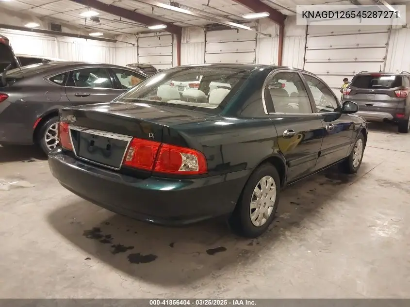 2004 Kia Optima Ex/Lx VIN: KNAGD126545287271 Lot: 41856404
