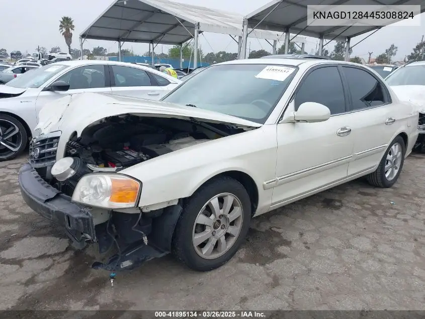 2004 Kia Optima Ex V6/Lx V6 VIN: KNAGD128445308824 Lot: 41895134