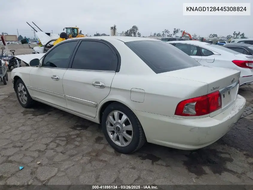 2004 Kia Optima Ex V6/Lx V6 VIN: KNAGD128445308824 Lot: 41895134