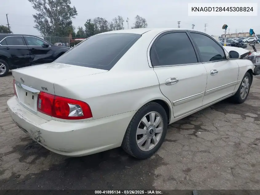 2004 Kia Optima Ex V6/Lx V6 VIN: KNAGD128445308824 Lot: 41895134