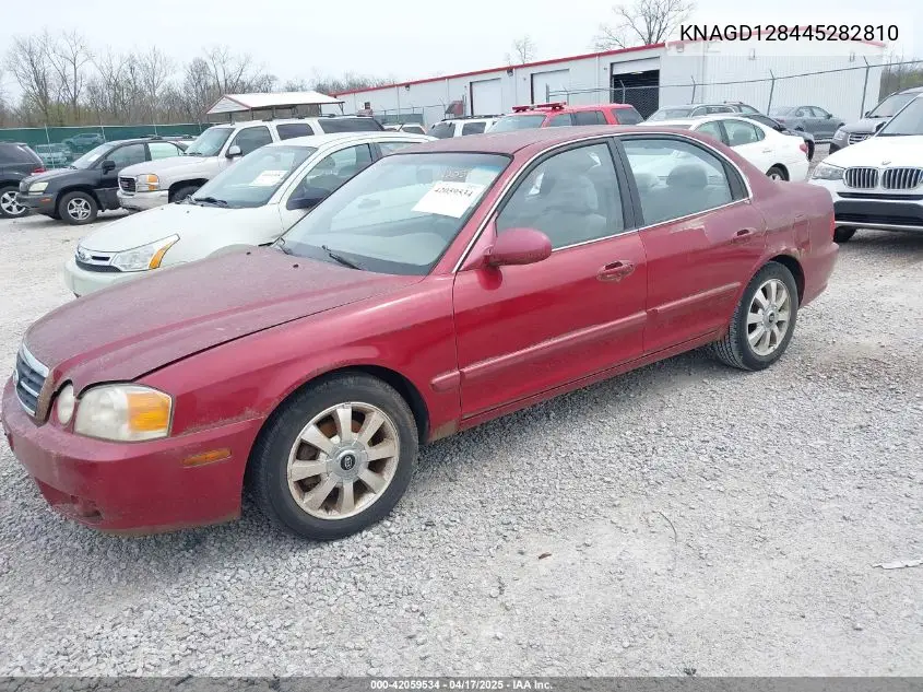 2004 Kia Optima Ex V6/Lx V6 VIN: KNAGD128445282810 Lot: 42059534