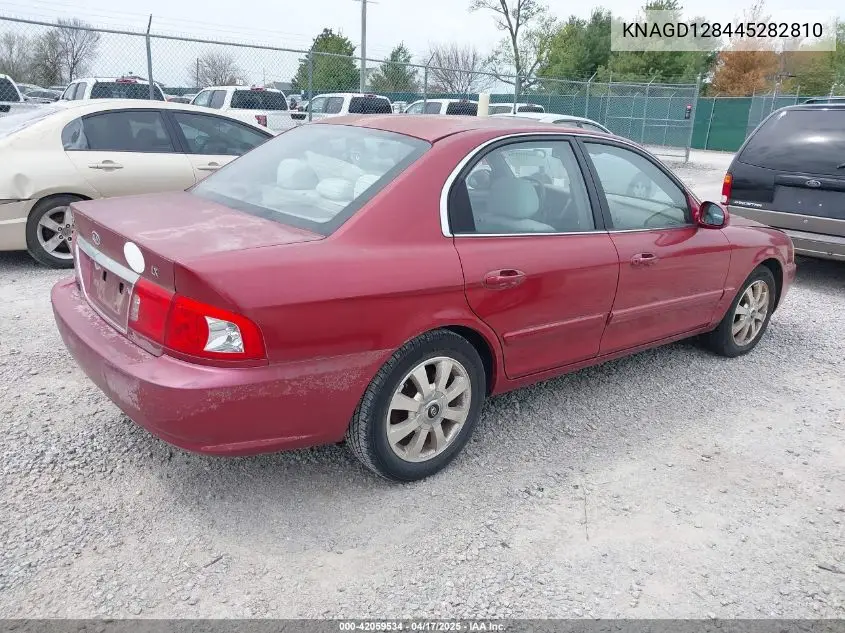 2004 Kia Optima Ex V6/Lx V6 VIN: KNAGD128445282810 Lot: 42059534