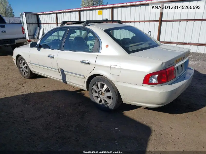 2004 Kia Optima Ex V6/Lx V6 VIN: KNAGD128145266693 Lot: 42063808