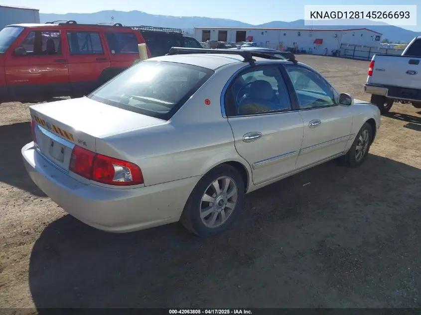 2004 Kia Optima Ex V6/Lx V6 VIN: KNAGD128145266693 Lot: 42063808