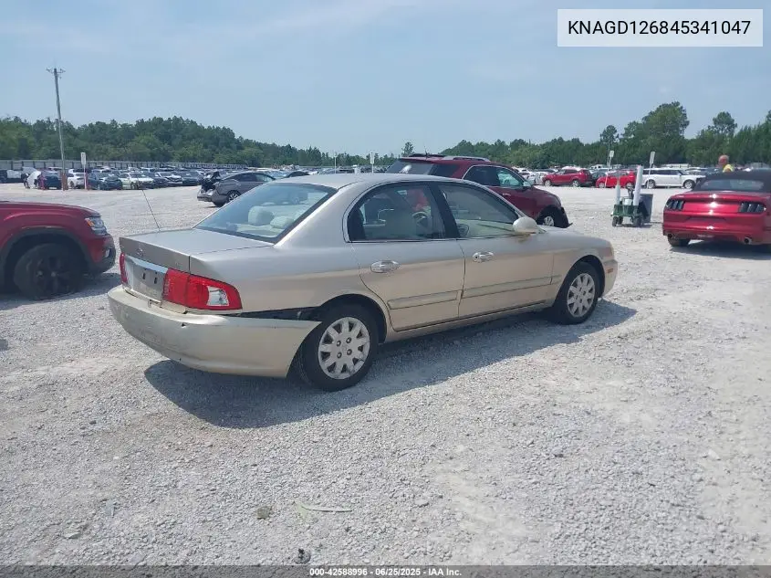 2004 Kia Optima Ex/Lx VIN: KNAGD126845341047 Lot: 42588996