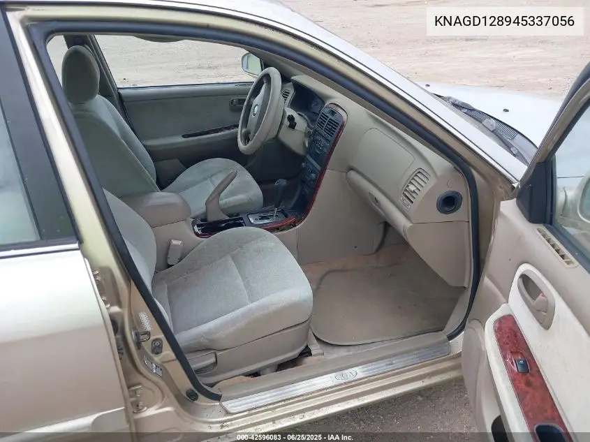 2004 Kia Optima Ex V6/Lx V6 VIN: KNAGD128945337056 Lot: 42596083