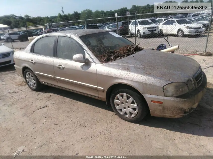 2006 Kia Optima Ex/Lx VIN: KNAGD126565466302 Lot: 42166528