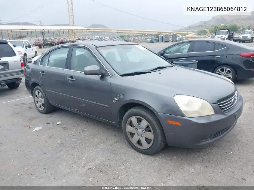 2006 Kia Optima Ex (New)/Lx (New) VIN: KNAGE123865064812 Lot: 42174605