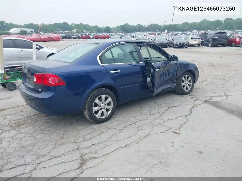 2006 Kia Optima Ex (New)/Lx (New) VIN: KNAGE123465073250 Lot: 42469136