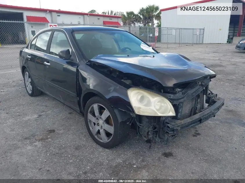 2006 Kia Optima Ex V6 (New)/Lx V6 (New) VIN: KNAGE124565023109 Lot: 42495842