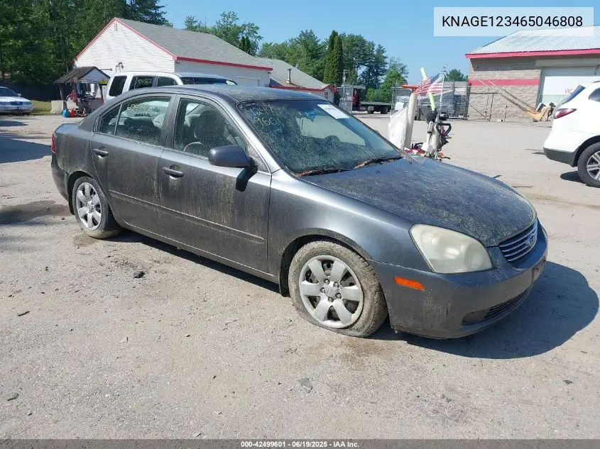 2006 Kia Optima Ex (New)/Lx (New) VIN: KNAGE123465046808 Lot: 42499601