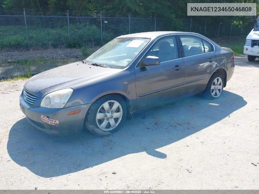 2006 Kia Optima Ex (New)/Lx (New) VIN: KNAGE123465046808 Lot: 42499601