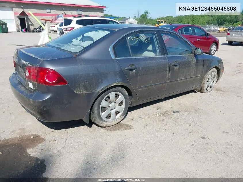 2006 Kia Optima Ex (New)/Lx (New) VIN: KNAGE123465046808 Lot: 42499601