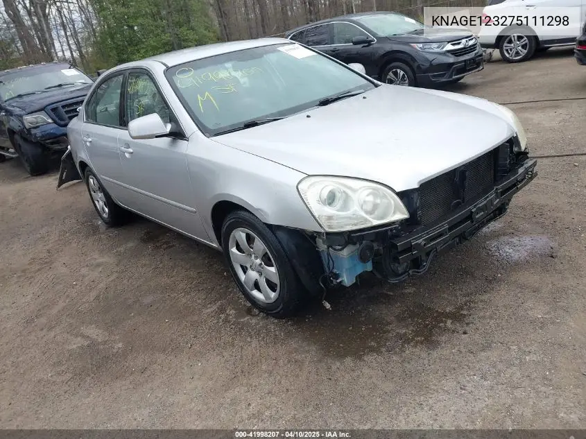 2007 Kia Optima Lx VIN: KNAGE123275111298 Lot: 41998207