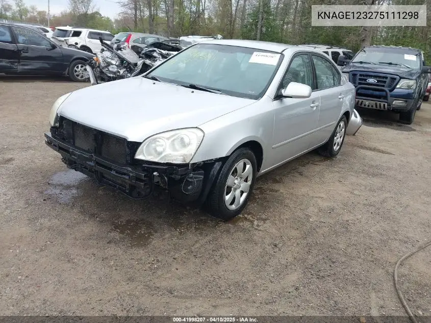2007 Kia Optima Lx VIN: KNAGE123275111298 Lot: 41998207