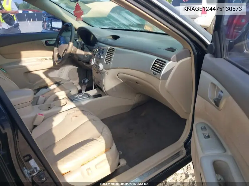 2007 Kia Optima Ex V6 VIN: KNAGE124475130573 Lot: 42170630
