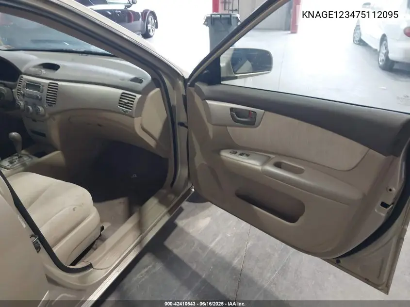 2007 Kia Optima Lx VIN: KNAGE123475112095 Lot: 42410543