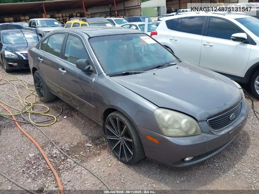 2007 Kia Optima Ex V6 VIN: KNAGE124875131547 Lot: 42479358