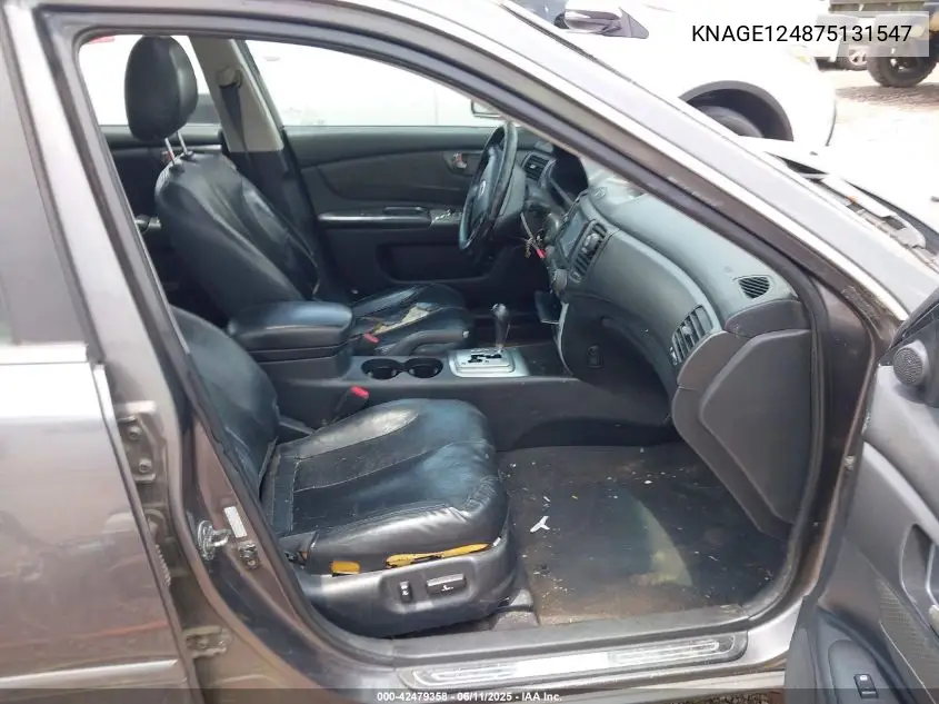 2007 Kia Optima Ex V6 VIN: KNAGE124875131547 Lot: 42479358