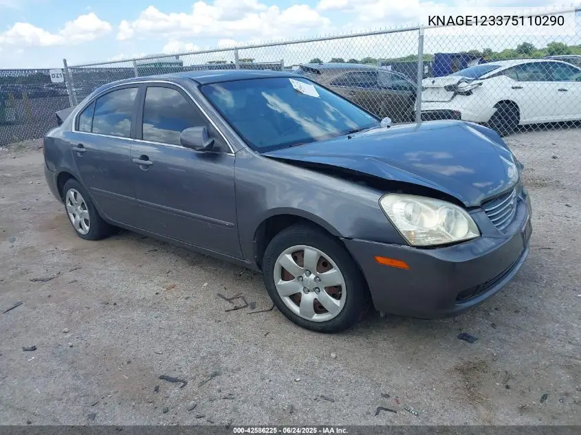2007 Kia Optima Lx VIN: KNAGE123375110290 Lot: 42586225