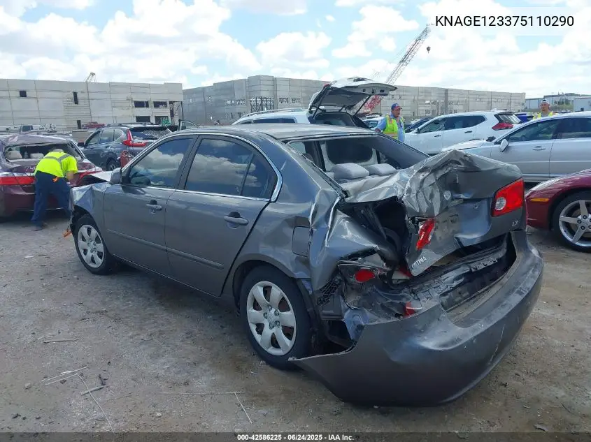 2007 Kia Optima Lx VIN: KNAGE123375110290 Lot: 42586225