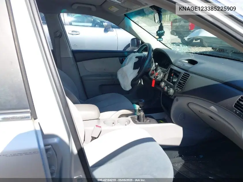 2008 Kia Optima Lx VIN: KNAGE123385225909 Lot: 42184219