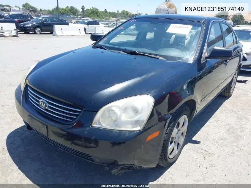 2008 Kia Optima Lx VIN: KNAGE123185174149 Lot: 42542985