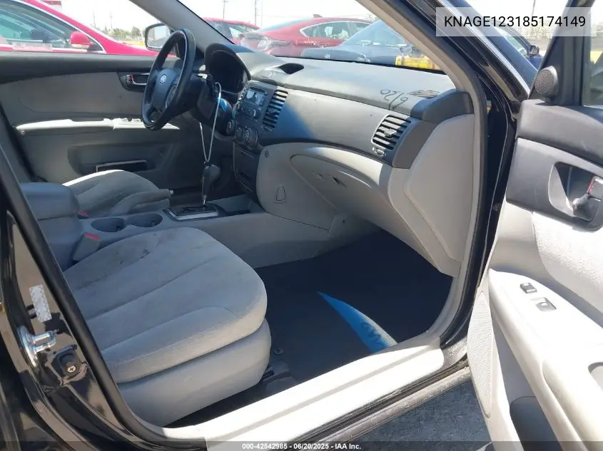 2008 Kia Optima Lx VIN: KNAGE123185174149 Lot: 42542985