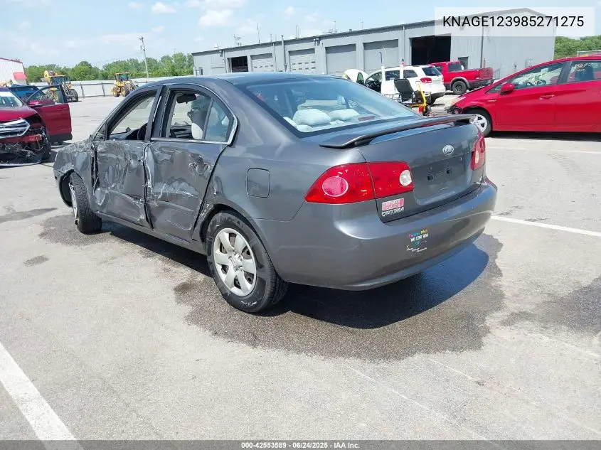 2008 Kia Optima Lx VIN: KNAGE123985271275 Lot: 42553589