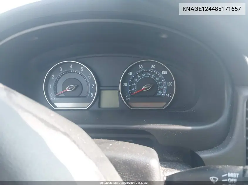 2008 Kia Optima Lx V6 VIN: KNAGE124485171657 Lot: 42569589
