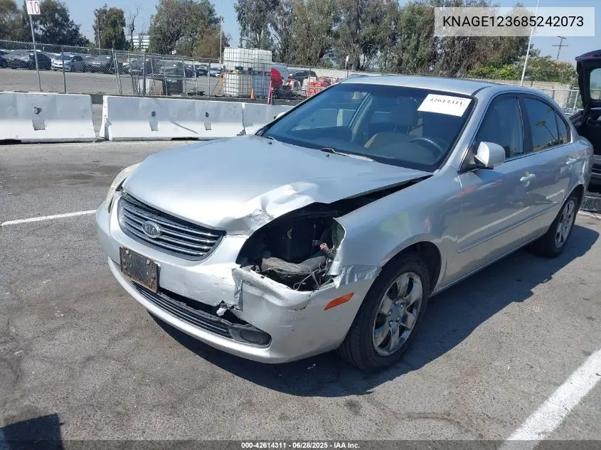 2008 Kia Optima Lx/Ex VIN: KNAGE123685242073 Lot: 42614311