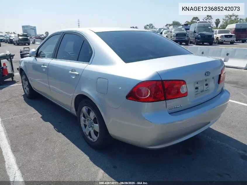 2008 Kia Optima Lx/Ex VIN: KNAGE123685242073 Lot: 42614311