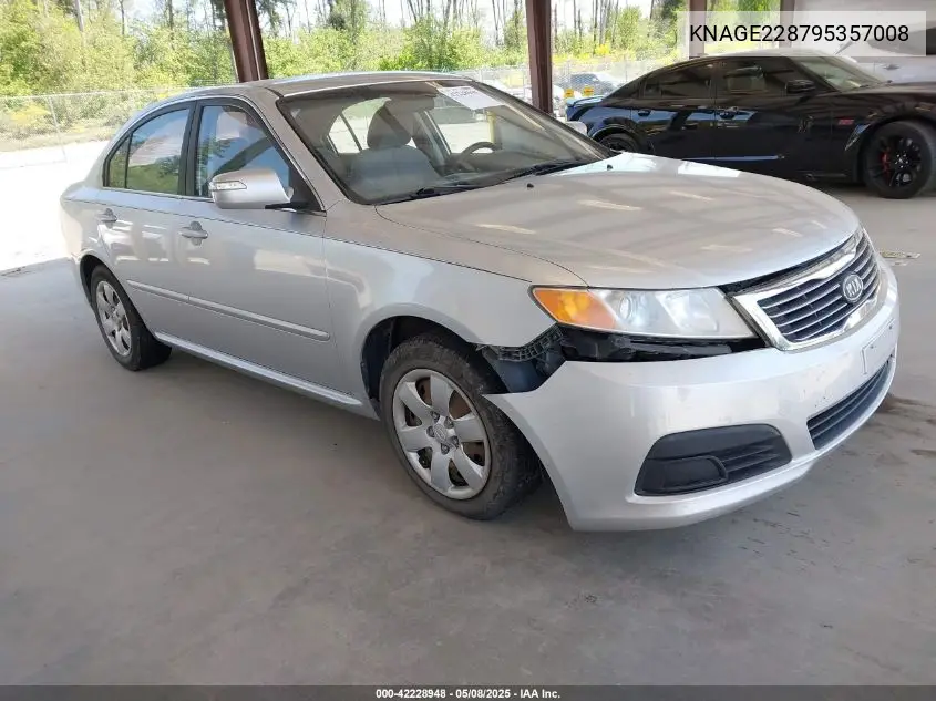 2009 Kia Optima Lx VIN: KNAGE228795357008 Lot: 42228948