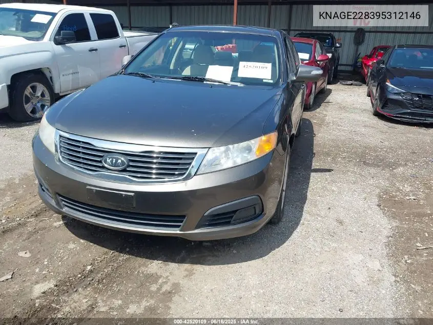 2009 Kia Optima Lx VIN: KNAGE228395312146 Lot: 42520109