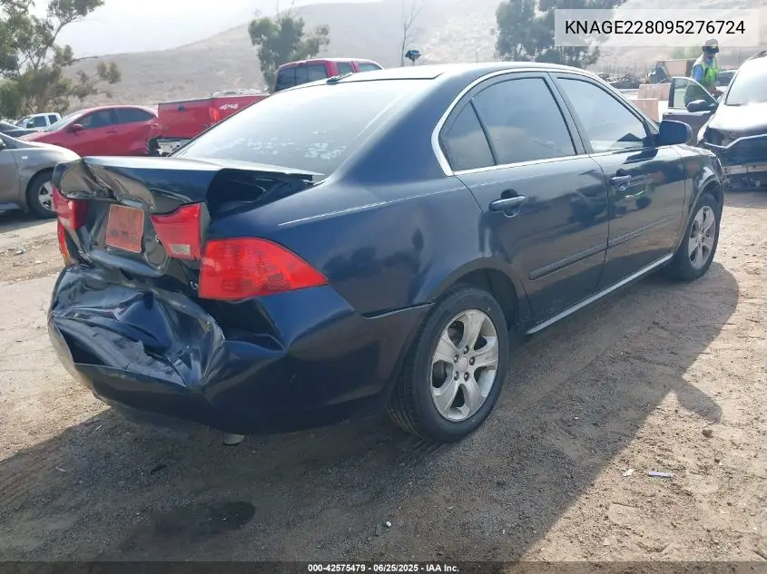 2009 Kia Optima Lx VIN: KNAGE228095276724 Lot: 42575479