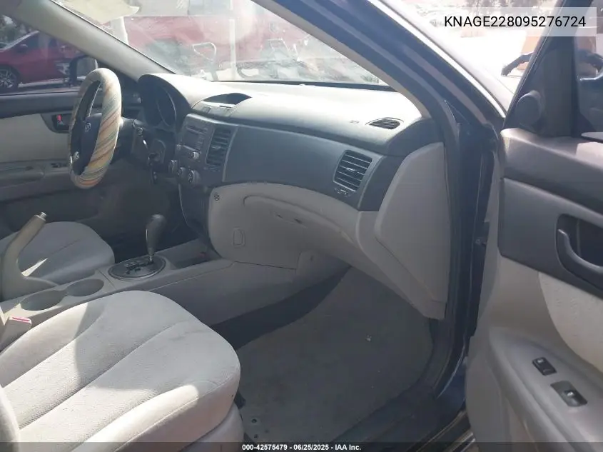 2009 Kia Optima Lx VIN: KNAGE228095276724 Lot: 42575479