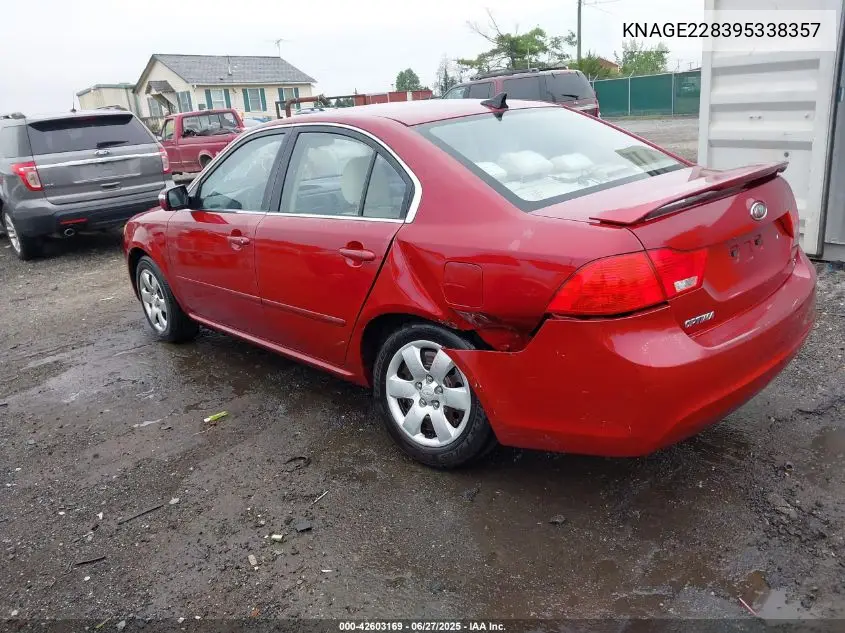 2009 Kia Optima Lx VIN: KNAGE228395338357 Lot: 42603169