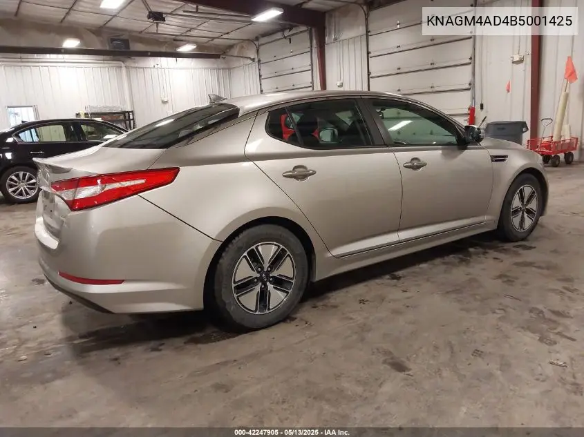 2011 Kia Optima Hybrid Ex VIN: KNAGM4AD4B5001425 Lot: 42247905