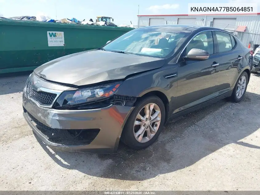 2011 Kia Optima Ex VIN: KNAGN4A77B5064851 Lot: 42743611