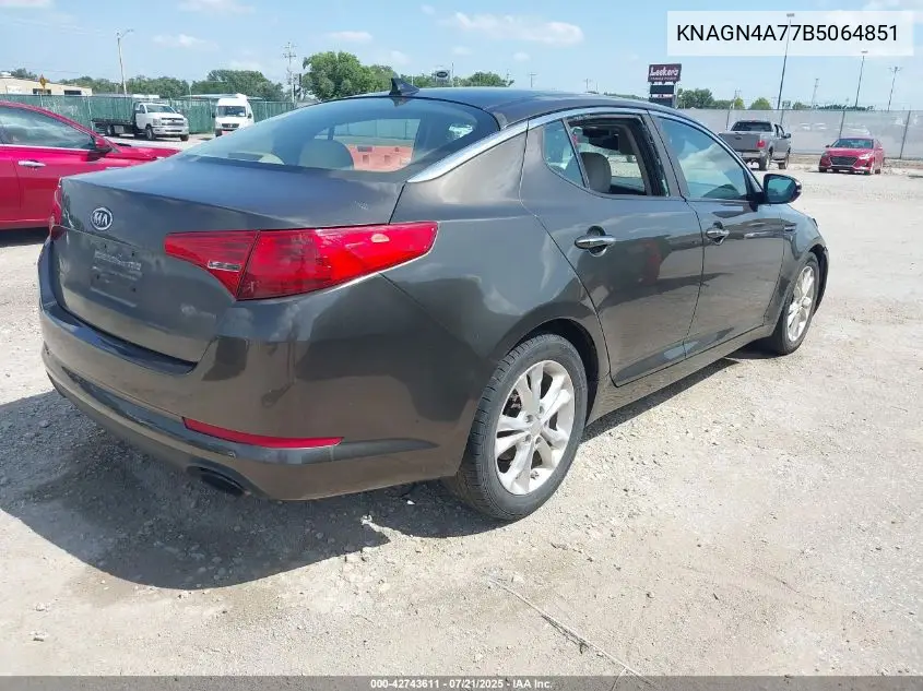 2011 Kia Optima Ex VIN: KNAGN4A77B5064851 Lot: 42743611