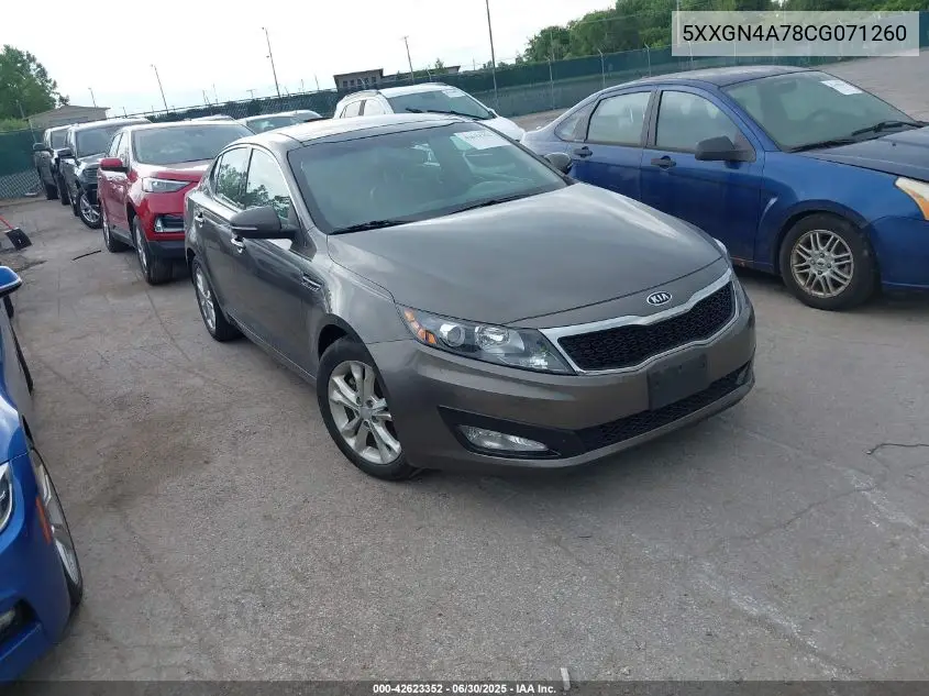 2012 Kia Optima Ex VIN: 5XXGN4A78CG071260 Lot: 42623352