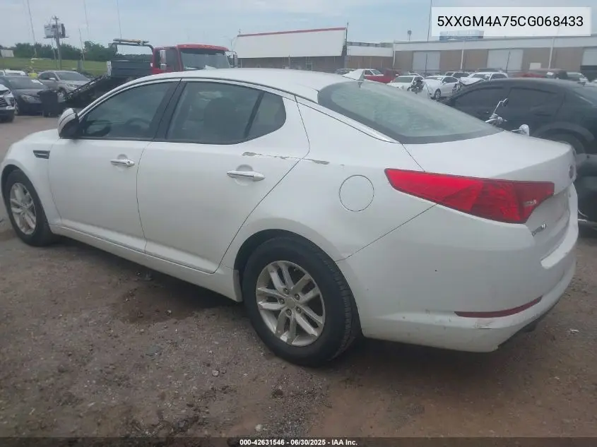 2012 Kia Optima Lx VIN: 5XXGM4A75CG068433 Lot: 42631546